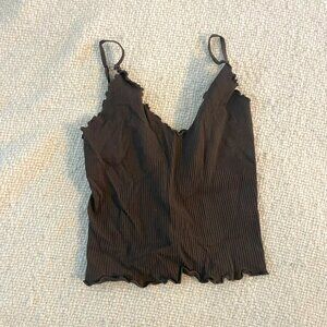 Brown Free People Crop Top